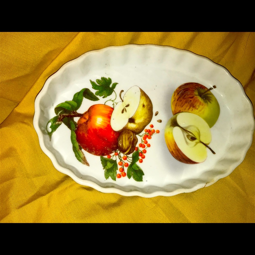 Vintage Made For You By Maxine Apple Baking Dish Decoration